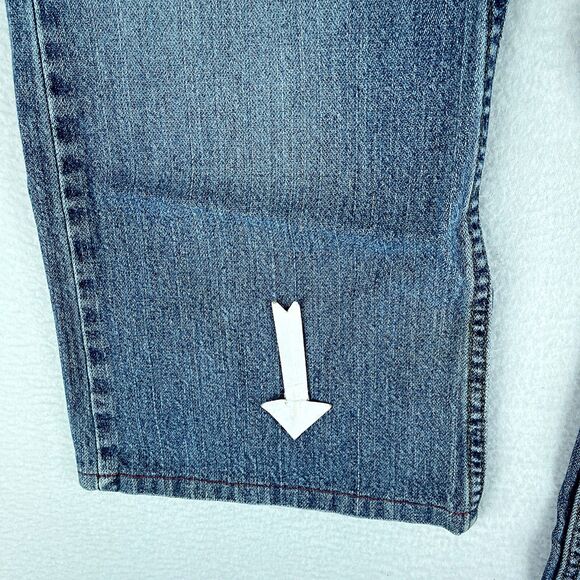 Levi's Strauss Mens Jeans Blue Tag Size 36 (36x27.5) Low Slim Bootcut Denim - Picture 3 of 10